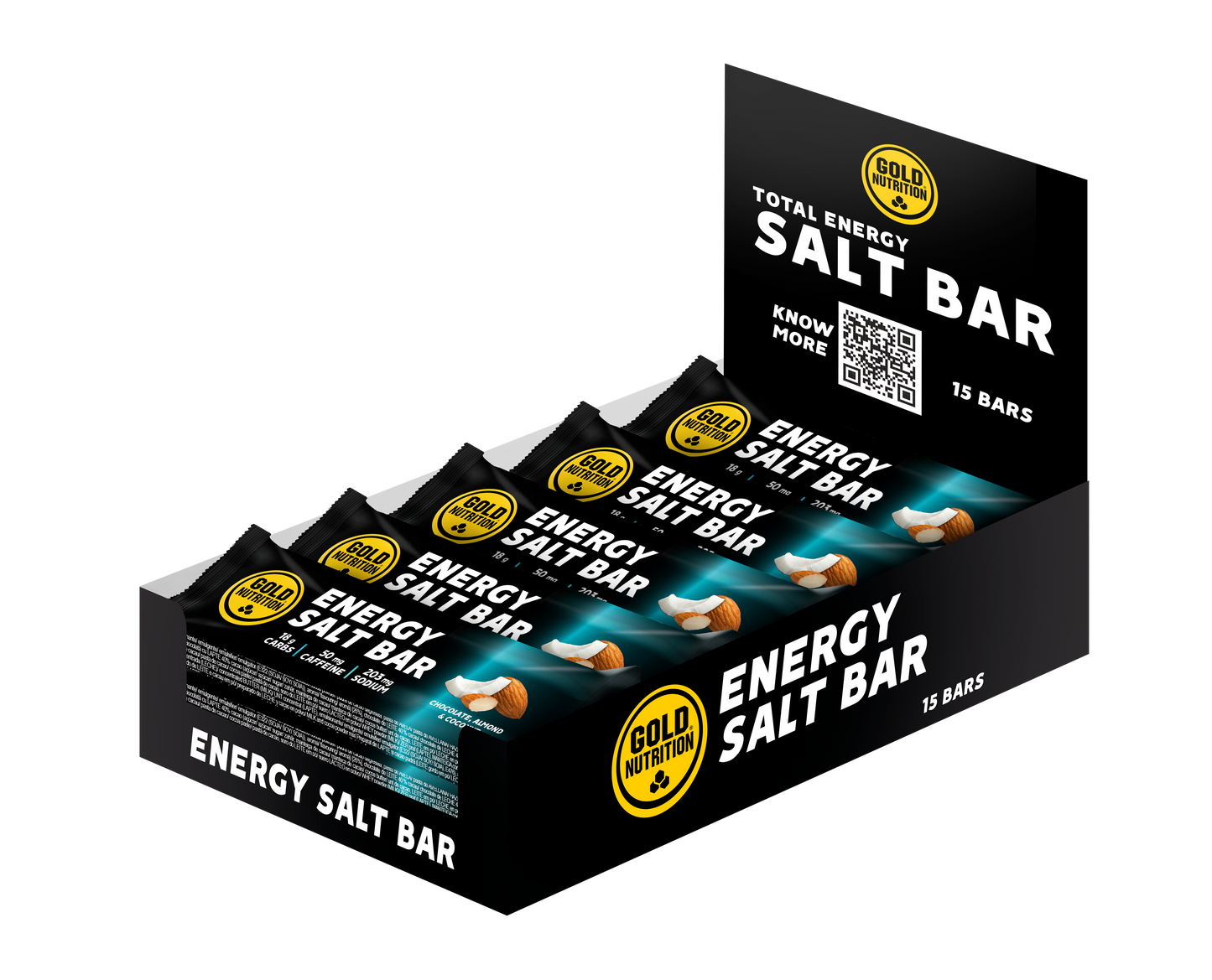 GoldNutrition Energy Salt Bar box - Chocolate, Almond & Coconut