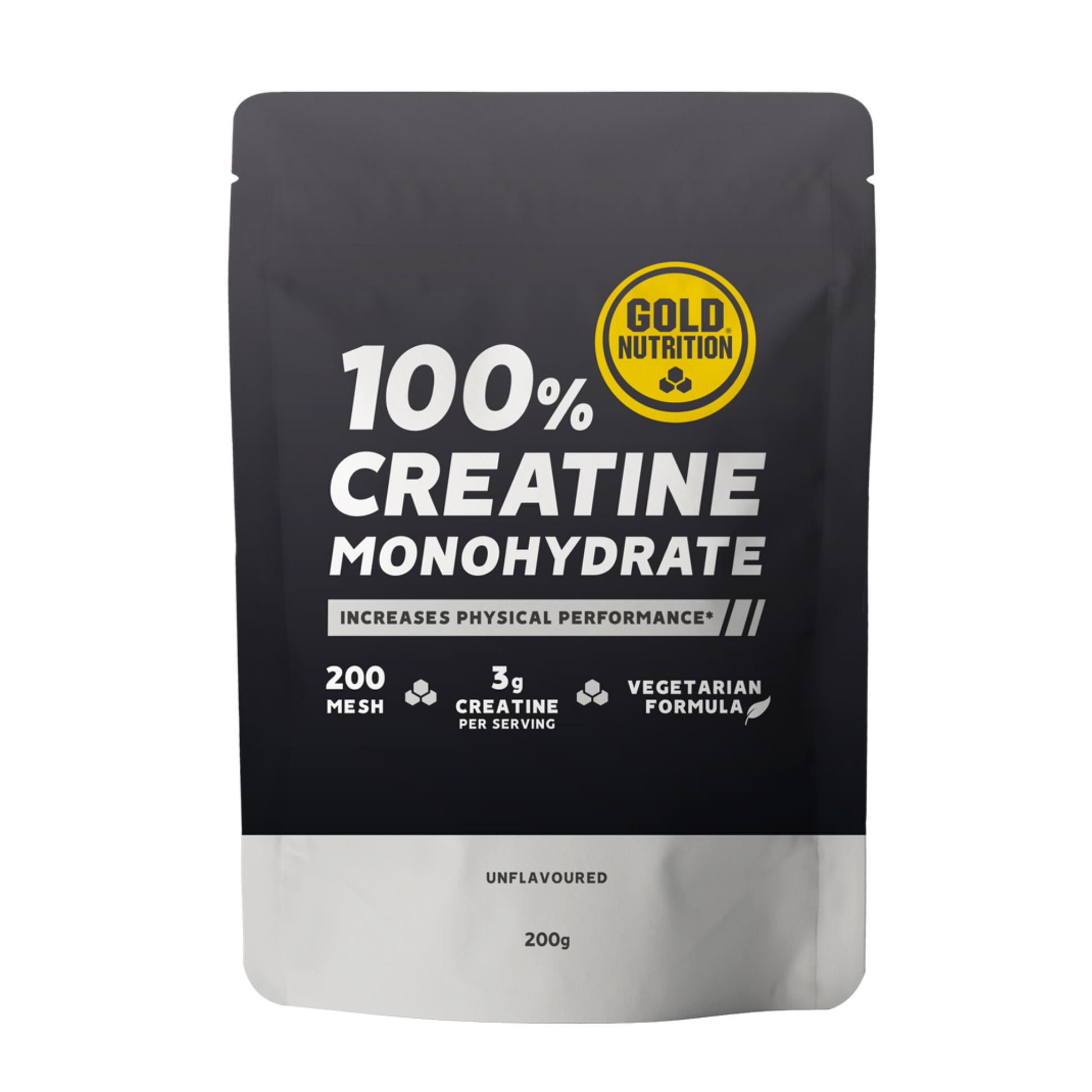 100% Creatine Monohydrate 200g - Unflavoured GoldNutrition