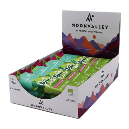 Moonvalley Organic Energy Bars Oats & Dates Cardamom box