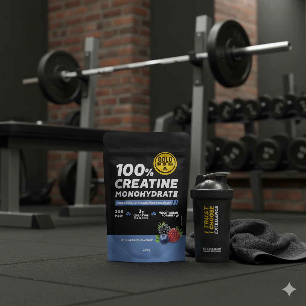 goldnutrition 100% creatine monohydrate in the gym