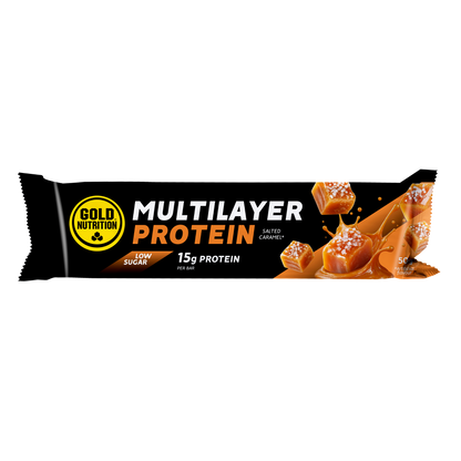 GoldNutrition Multilayer Protein Bar - Low Sugar Dark Salted Caramel