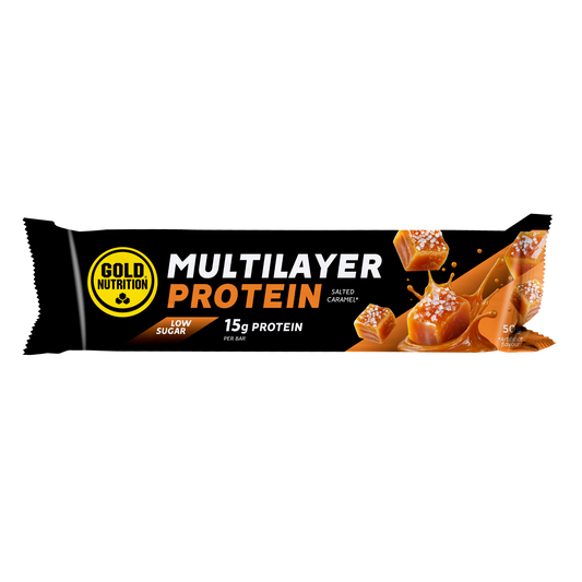 GoldNutrition Multilayer Protein Bar - Low Sugar Dark Salted Caramel