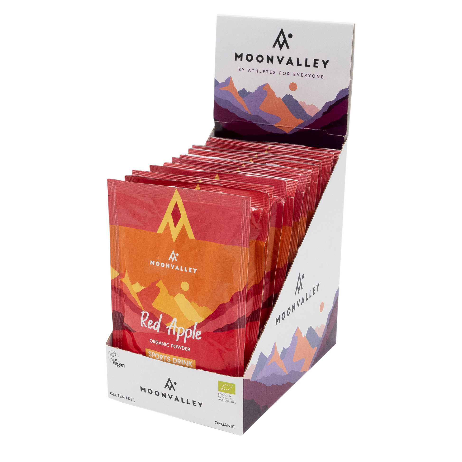 Moonvalley Organic Sports Drink Red Apple box
