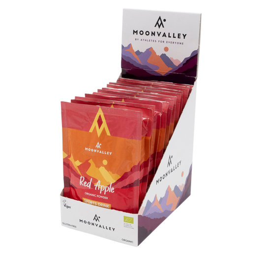 Moonvalley Organic Sports Drink Red Apple box