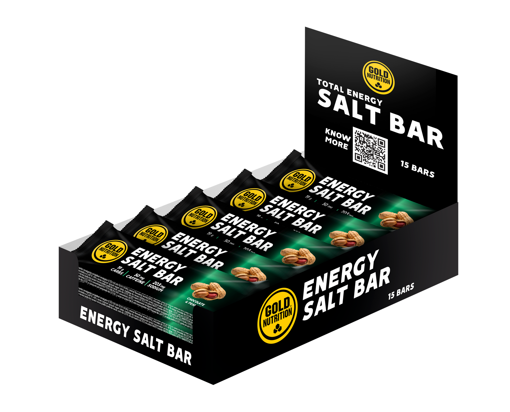 GoldNutrition Energy Salt Bar box - Chocolate & Peanut