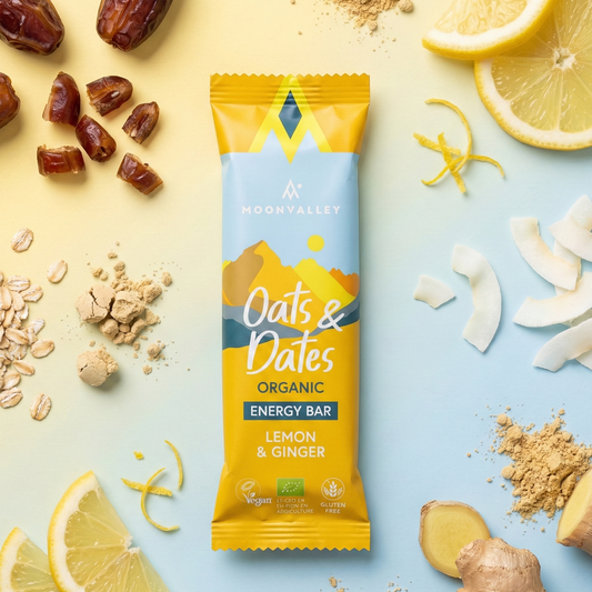 Moonvalley Organic Energy Bars Oats & Dates Lemon & Ginger